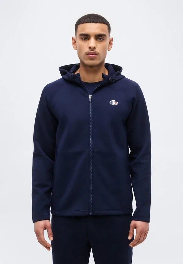 Теннисная куртка, тренировочная куртка французской команды Lacoste Sport, Navy Blue — фото 3
