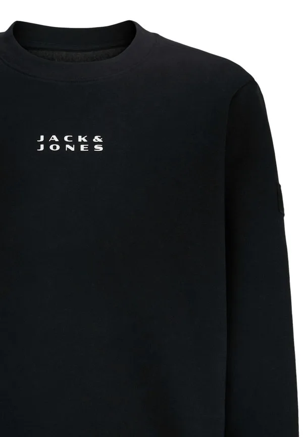 Толстовка с логотипом point Jack & Jones, Schwarz — фото 3