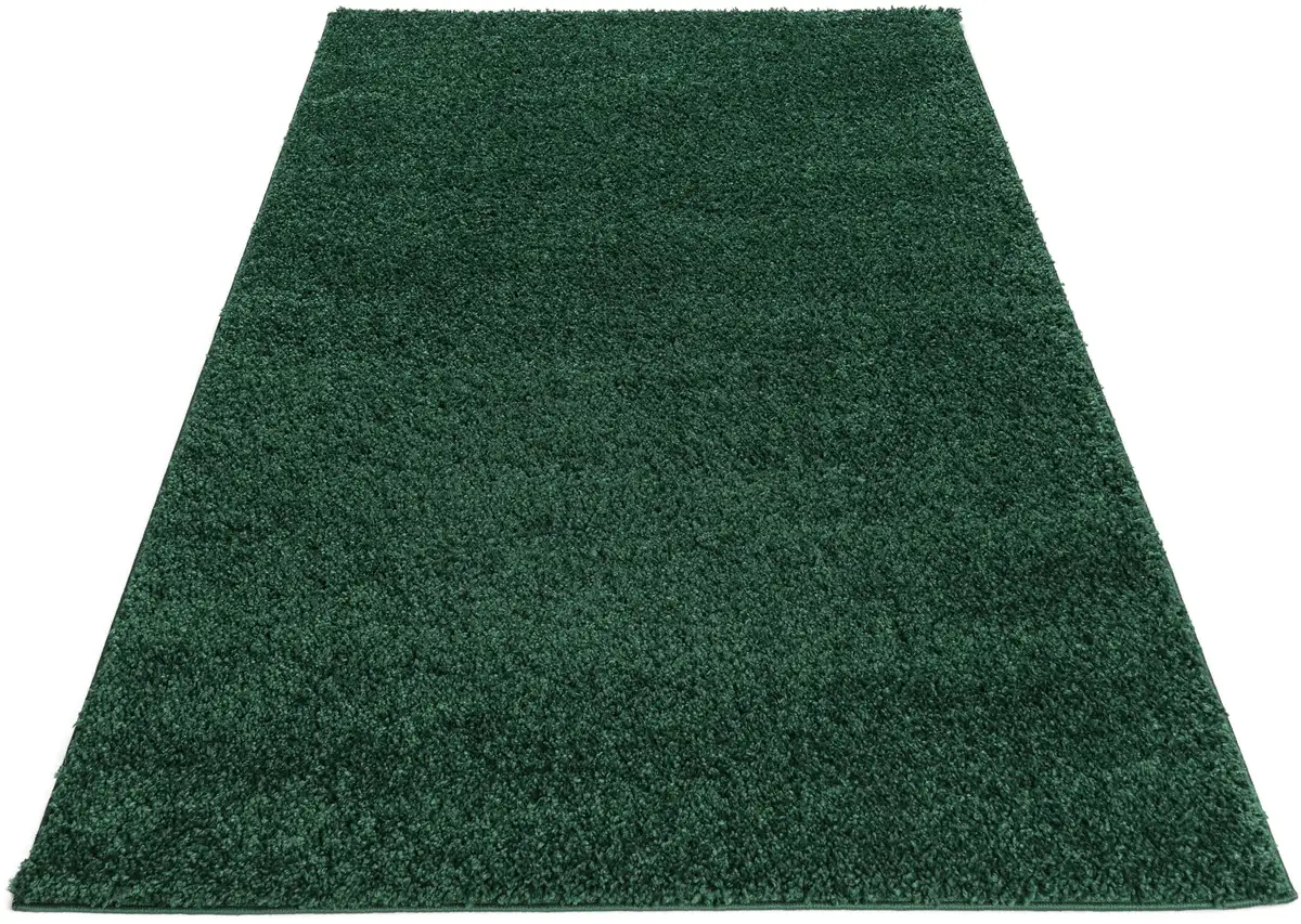 

Мохнатый ковер для дома "Viva", прямоугольный, однотонный, монохромный, особенно мягкий и приятный Home affaire 70х140 см, темно-зеленый