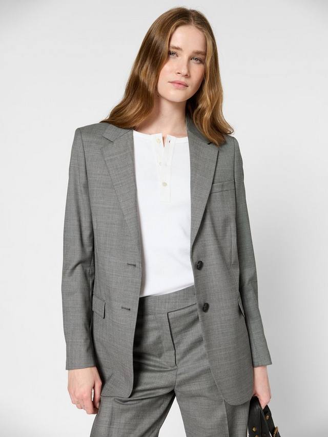 

Богатый блейзер из шерсти реи Gerard Darel, серый