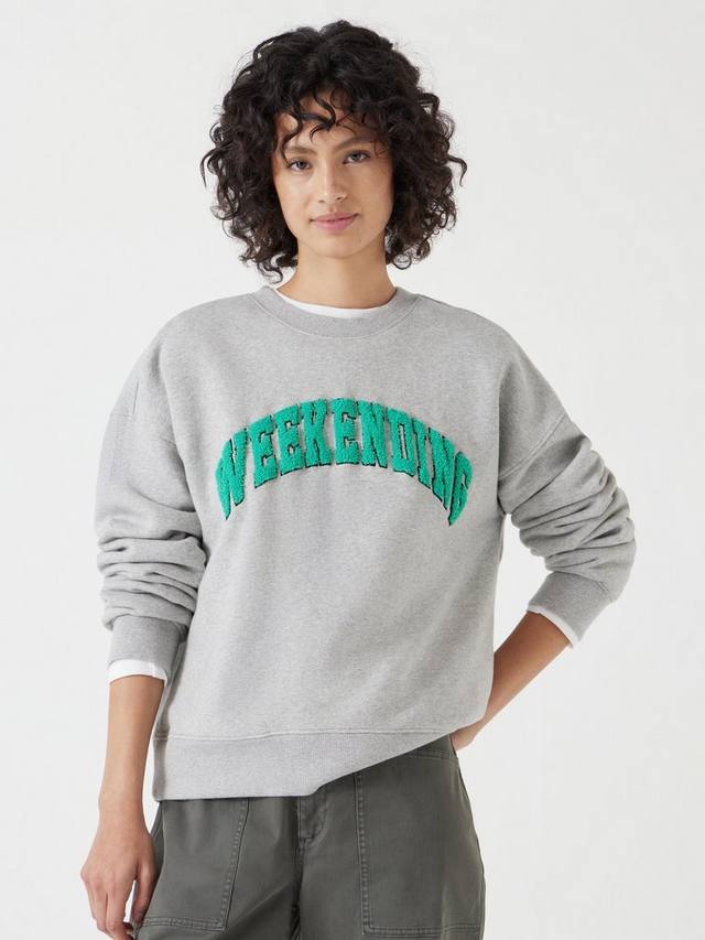 

Графическая толстовка на выходные HUSH, цвет Light Grey/Green