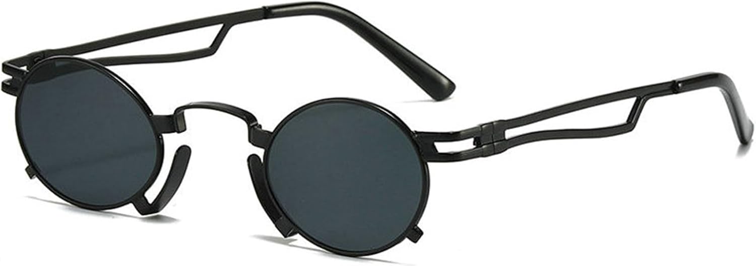 

Солнцезащитные очки Willochra Retro Small Oval для женщин, модные, с уникальной металлической оправой, защита от УФ-излучения UV400, для мужчин, в стиле панк, красные и желтые, C1