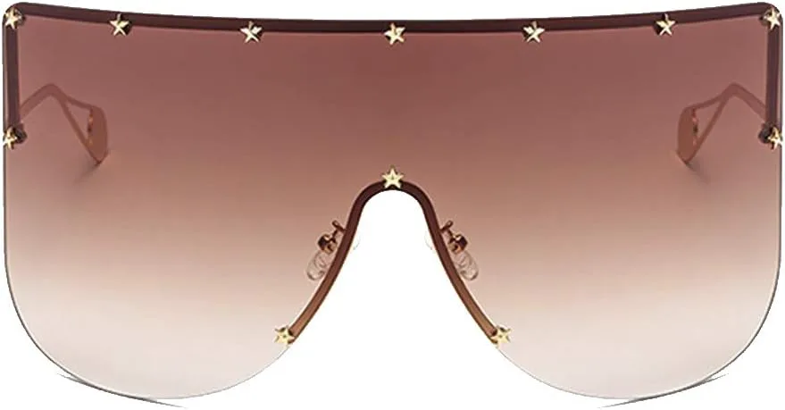 

COTIA/2020 Модные большие солнцезащитные очки для женщин, стильные цельные солнцезащитные очки для женщин и мужчин, солнцезащитные очки-маска UV400, Brown