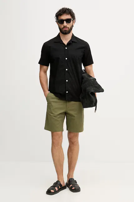 Шорты хлопковые с эластаном chino Tommy Hilfiger, зеленый — фото 2