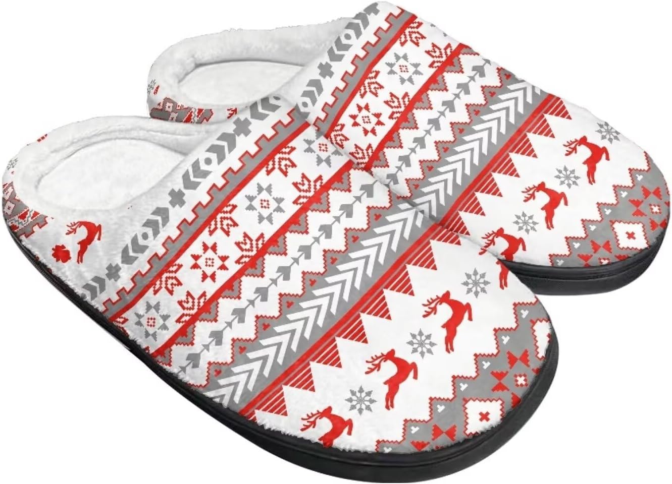 

Праздничные рождественские тапочки для дома, утепленные и мягкие, зимние домашние тапочки для женщин и мужчин Buxolandt, Christmas Themed