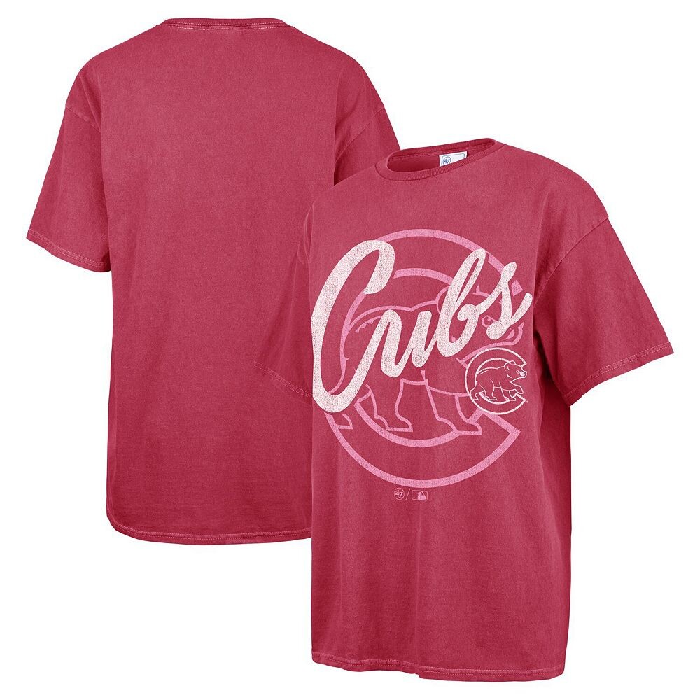 

Женская розовая футболка Chicago Cubs Dopamine Tradition '47, цвет Cub Pink