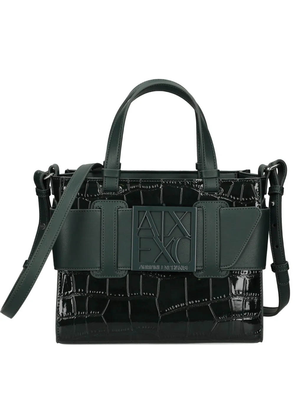 

Маленькая сумка-тоут с пряжкой Armani Exchange, черный