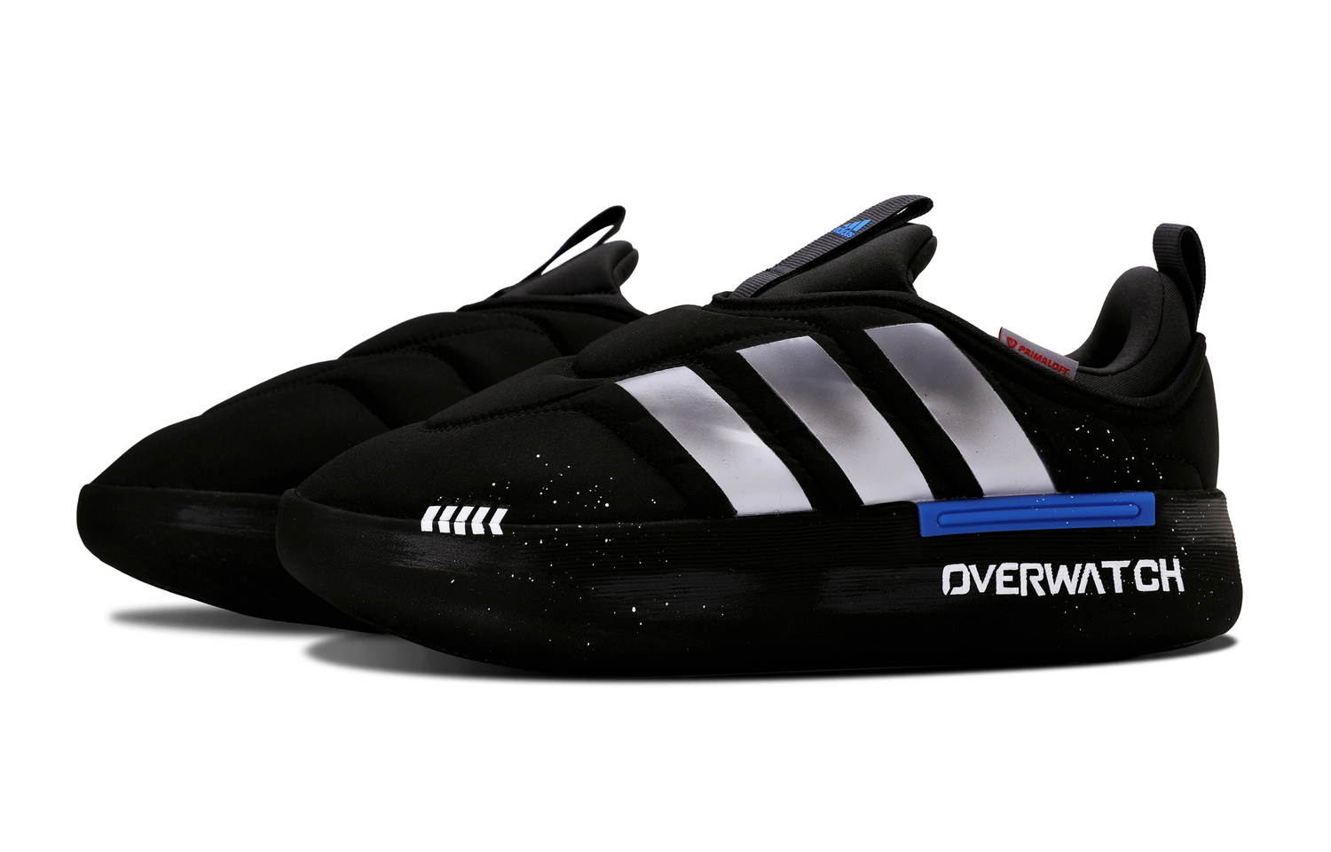 Adidas Износостойкие низкие повседневные кроссовки Adipuff из ткани, унисекс, серебристо-черный — фото 4