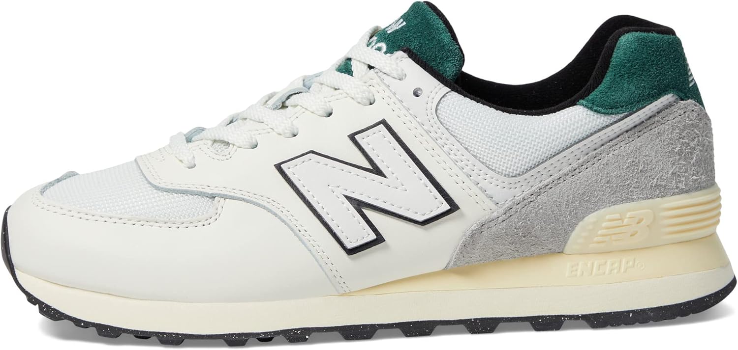 Мужские кроссовки New Balance 574 Vulc, белый/зеленый — фото 4