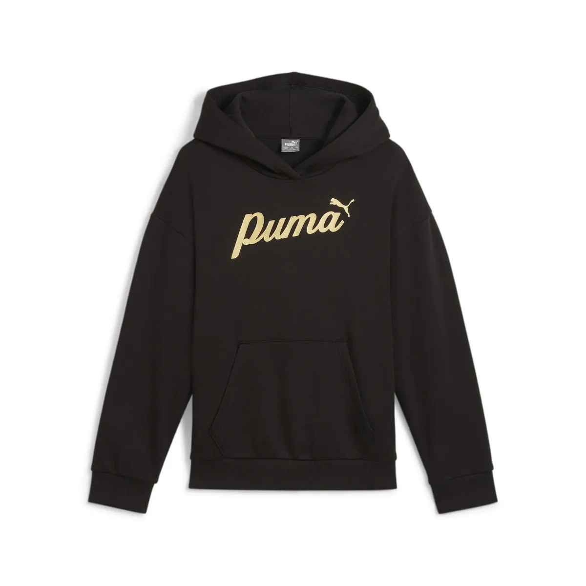 

Толстовка PUMA "ESS+ SCRIPT Hoodie Girls", цвет Black Gold Foil