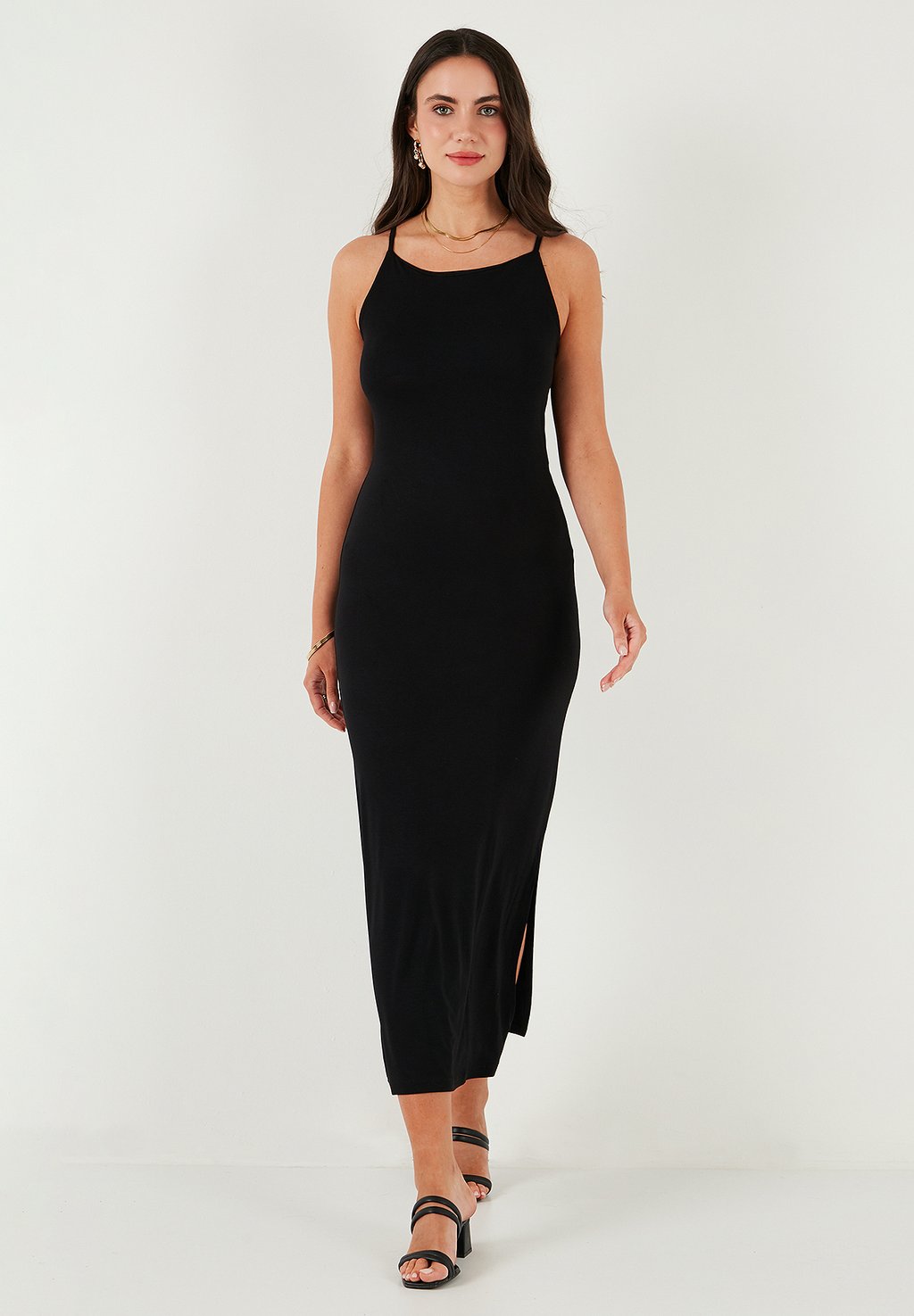 

Платье макси SLIM FIT LELA, черный