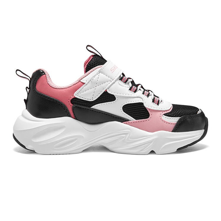 Кроссовки Skechers Girls Kids Lifestyle Shoes GS Low-top Pink/Red, белый/черный — фото 2
