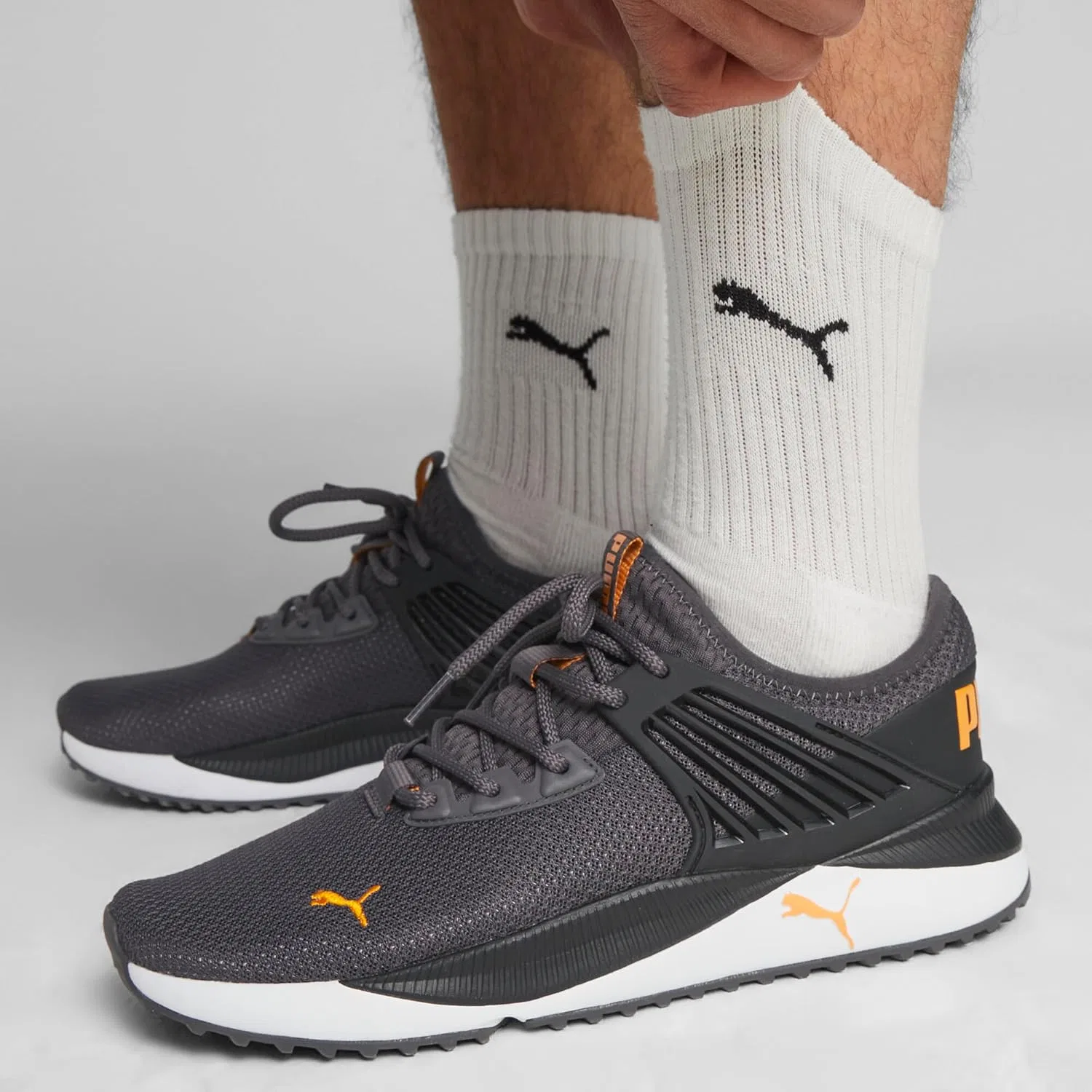 Кроссовки PUMA Unisex Pacer Future, Dark Coal Puma Black Pumpkin Pie — фото 2