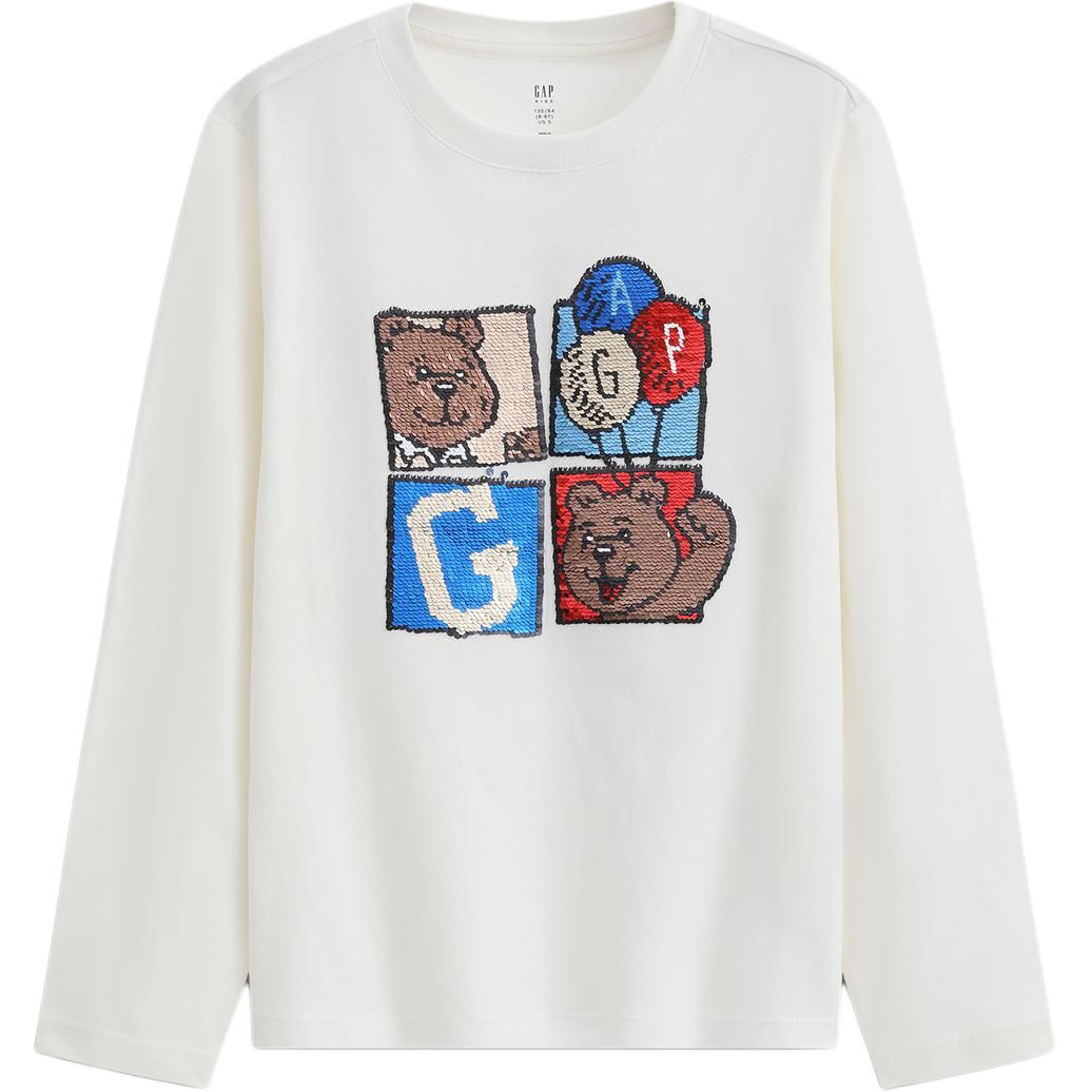 

Футболка для детей с круглым вырезом GAP, milk белый