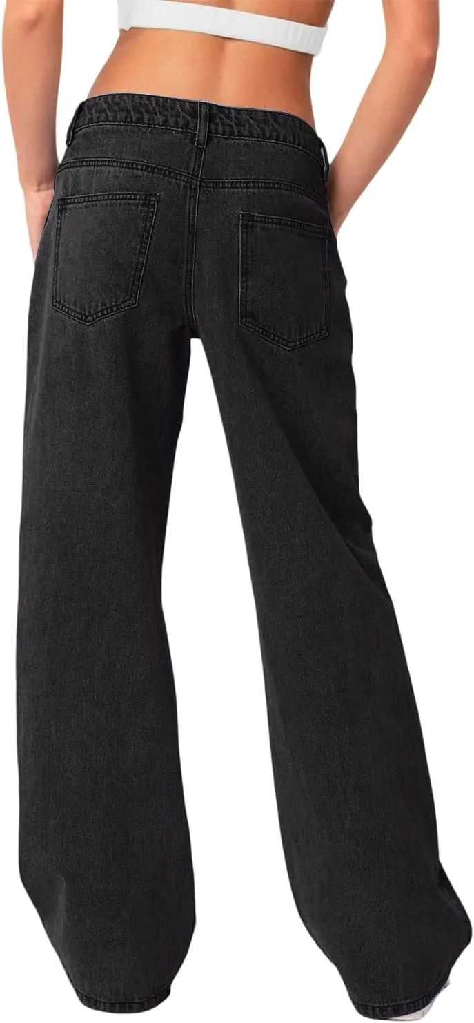 Джинсы Wide Leg женские Baggy High Waisted Casual — фото 2