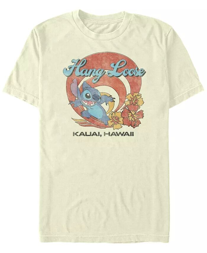 

Мужская футболка с коротким рукавом Lilo Stitch Stitch Kauai Fifth Sun, слоновая кость/кремовый