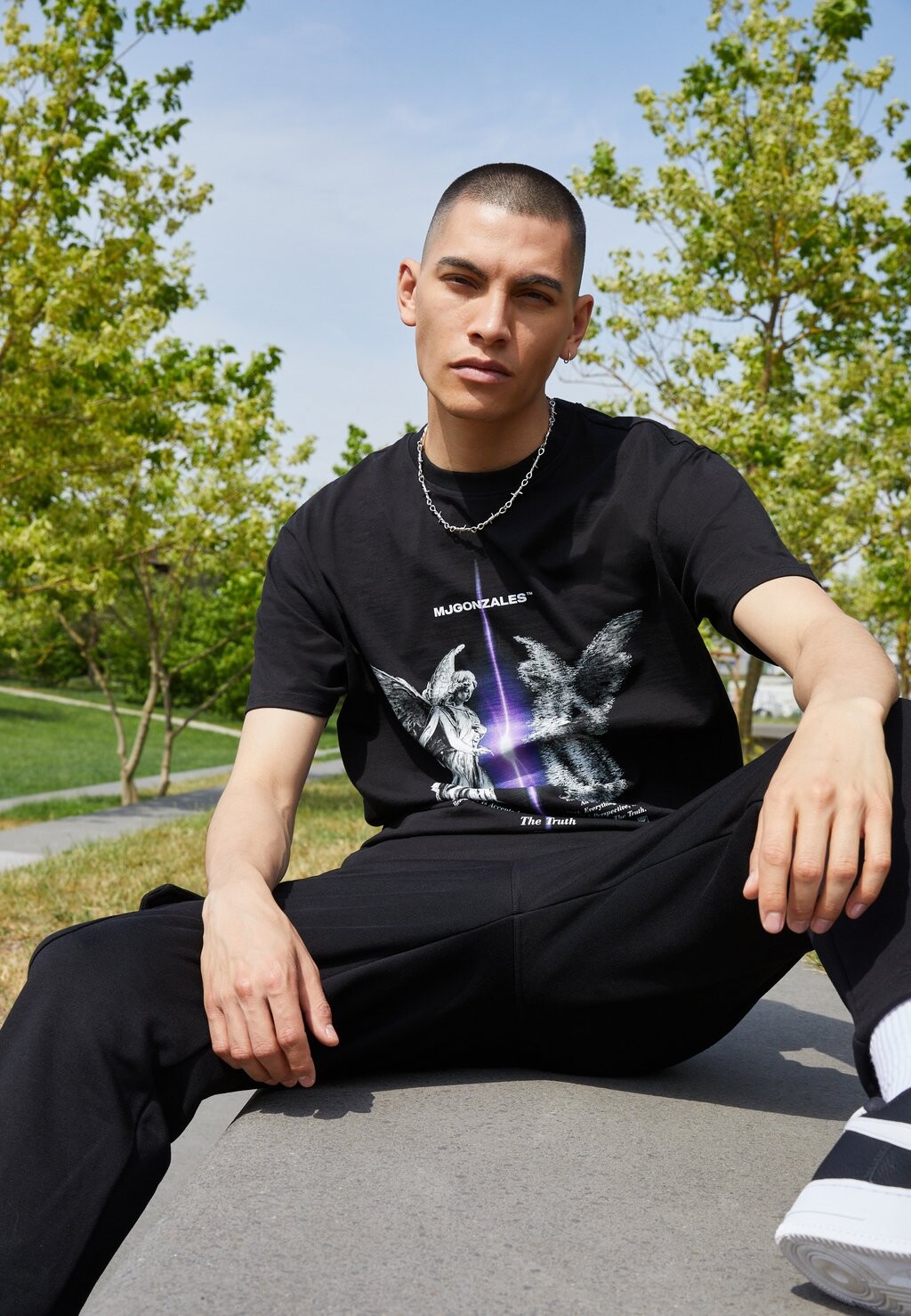 

Футболка с принтом Manner The Truth Heavy Oversized Tee MJ Gonzales, черный