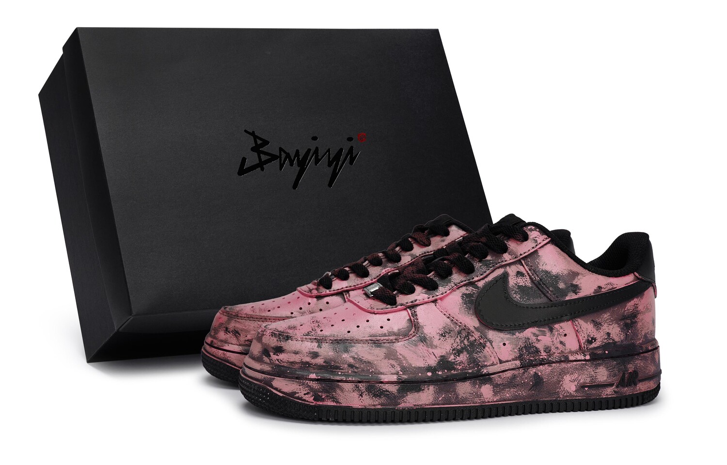 Кроссовки Air Force 1 для скейтбординга, унисекс, низкие, телесно-розовый Nike, цвет Black meat powder