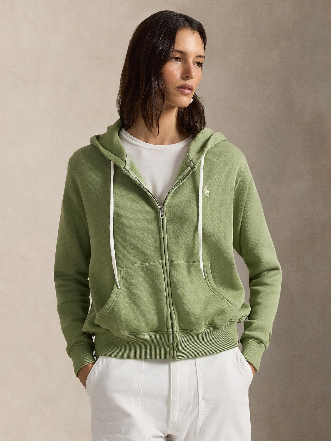 Polo Ralph Lauren Худи на молнии в цвете Apple — фото 2