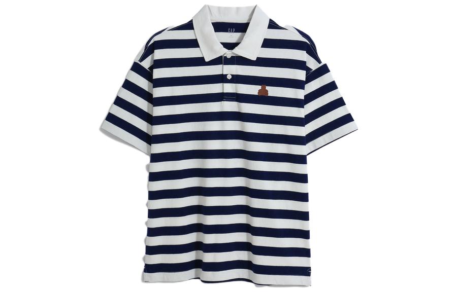 

Футболка поло унисекс GAP, синяя белая