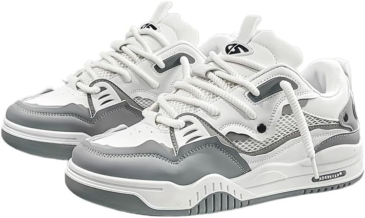 

Кроссовки Clolinde Comfy Street - противоскользящие, дышащие, на шнуровке, повседневные с мягкой стелькой для мужчин, для активного отдыха на улице, походов и повседневной носки, серый