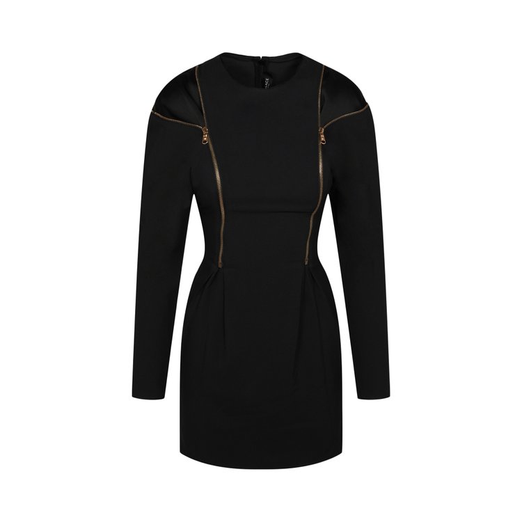 

Платье Versace Double Zip Long-Sleeve Cocktail Dress, черный