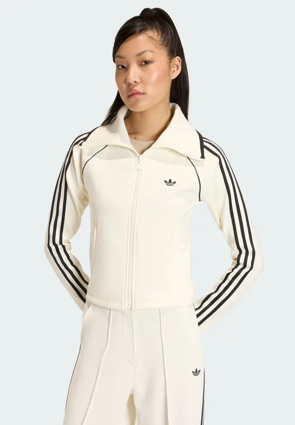 Облегающая тренировочная куртка Adidas Originals, Off White