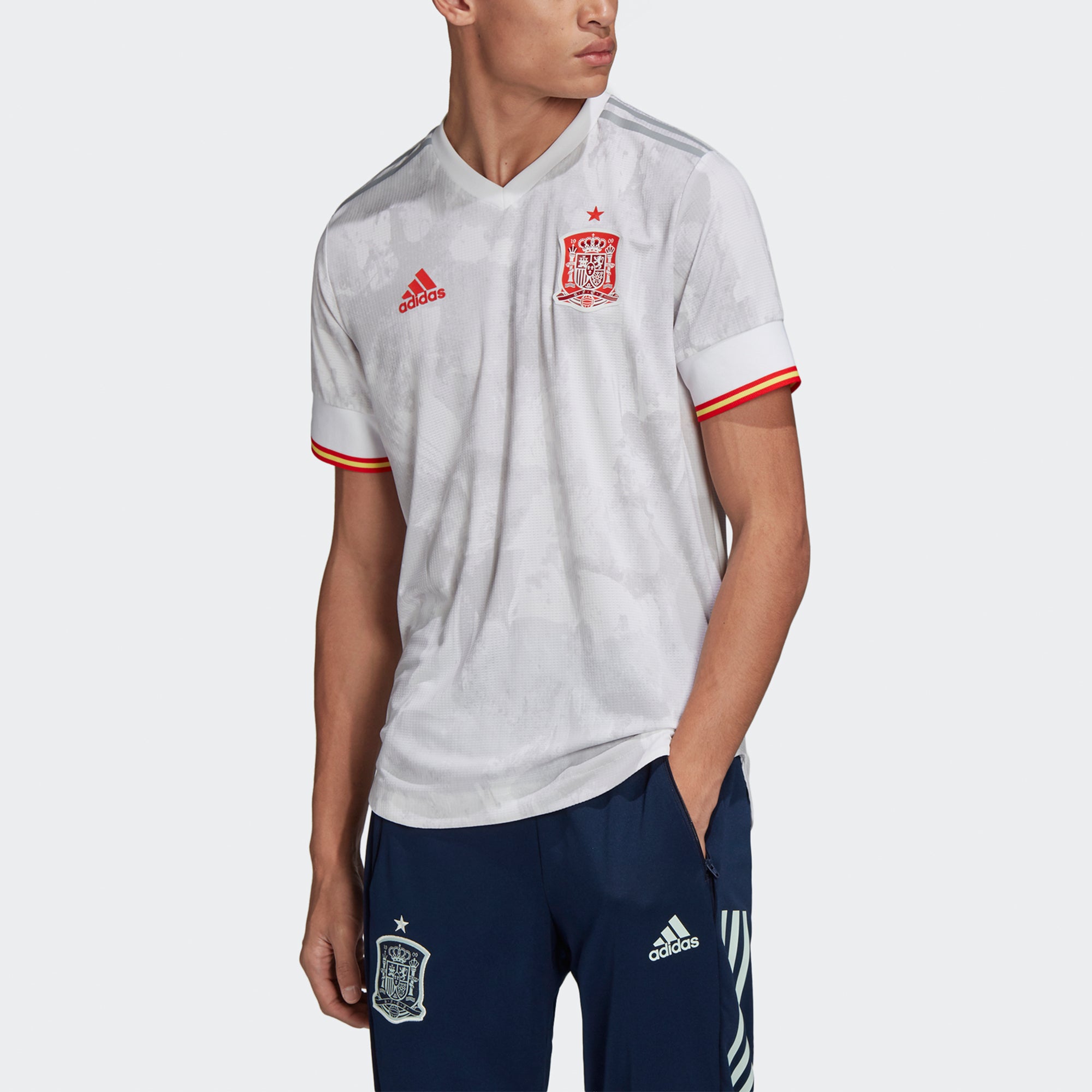 Джерси adidas Fef A Jsy Spanish national team Away AU Player Edition Sports Short Sleeve Soccer/Football Jersey White — фото 3