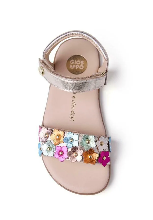 Сандалии barefoot piel brillo y flores loitok Gioseppo, Multicolor — фото 3