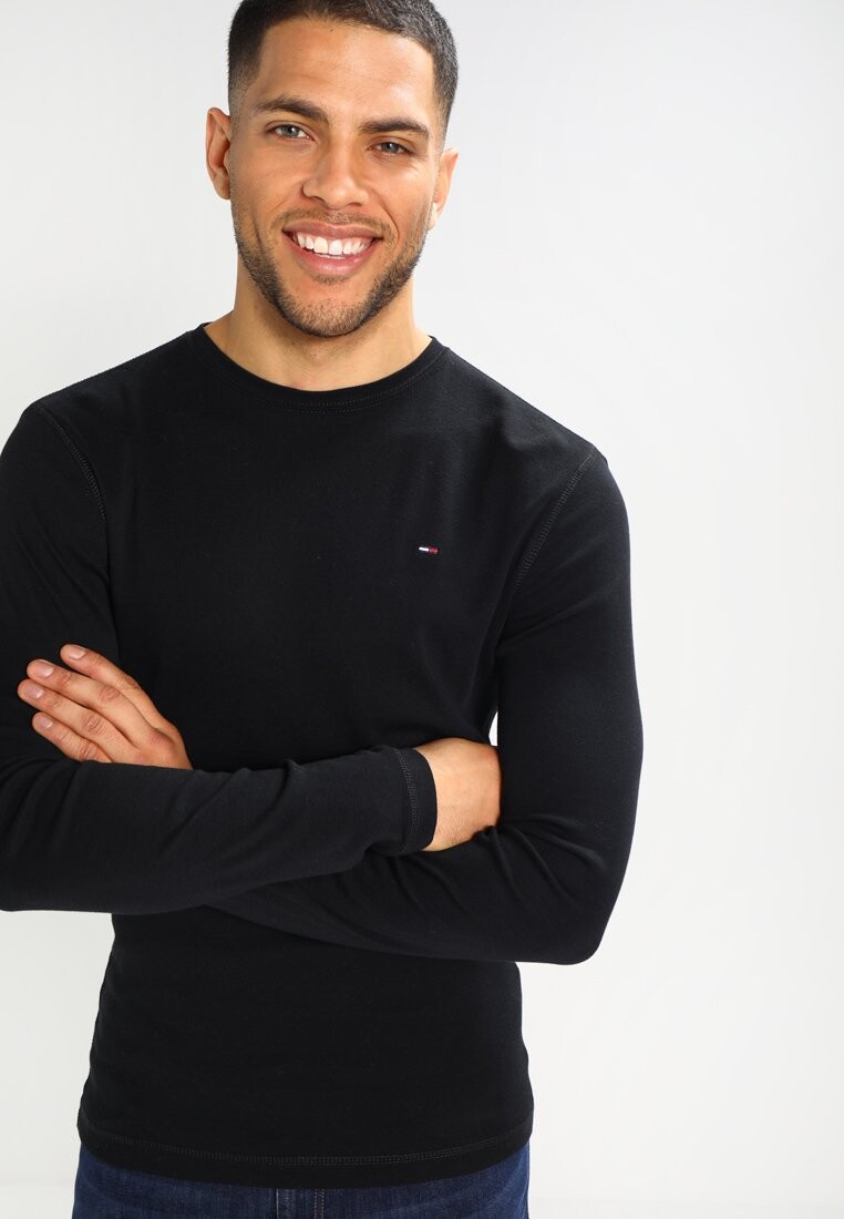 

Футболка с длинным рукавом ORIGINAL SLIM FIT Tommy Jeans, черная, Черный, Футболка с длинным рукавом ORIGINAL SLIM FIT Tommy Jeans, черная