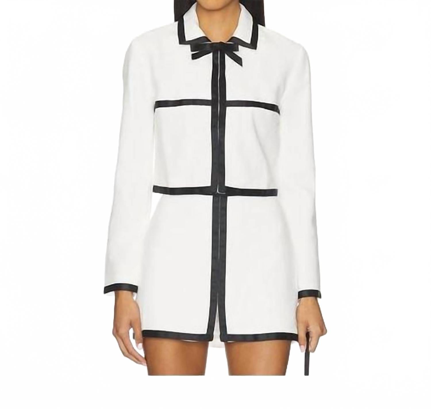 

Amanda Uprichard Куртка Trey с бантом, цвет слоновой кости