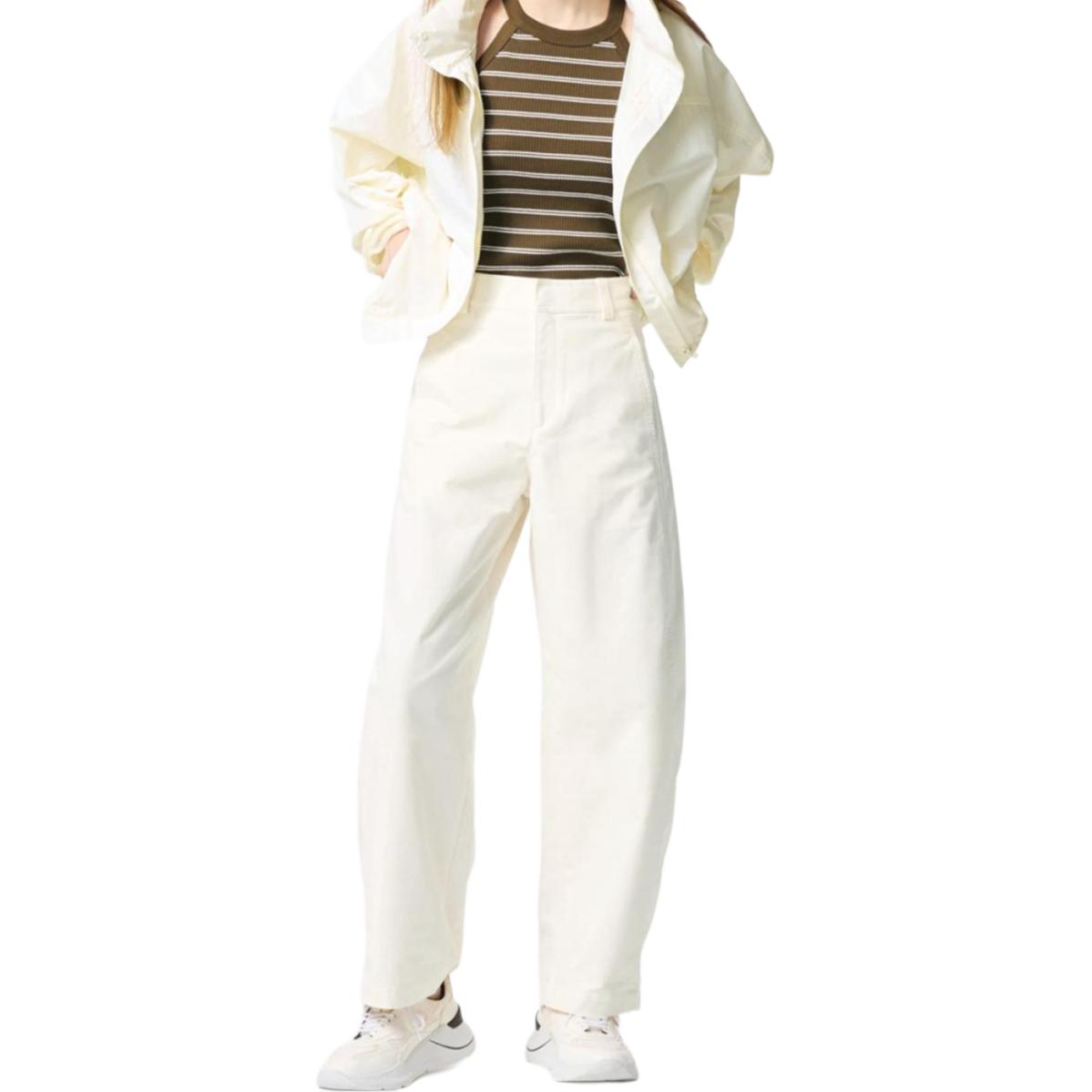 

Женские повседневные брюки цвета айвори UNIQLO, слоновая кость