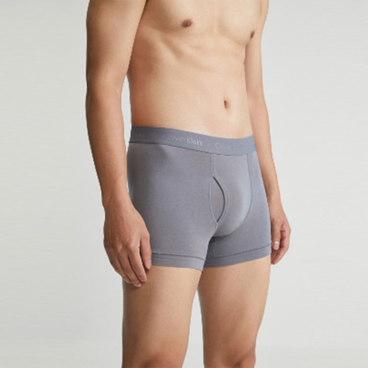 CALVIN KLEIN Nature Series Трусы-боксеры Мужские Мягкий серый, PO4-Soft Gray — фото 4