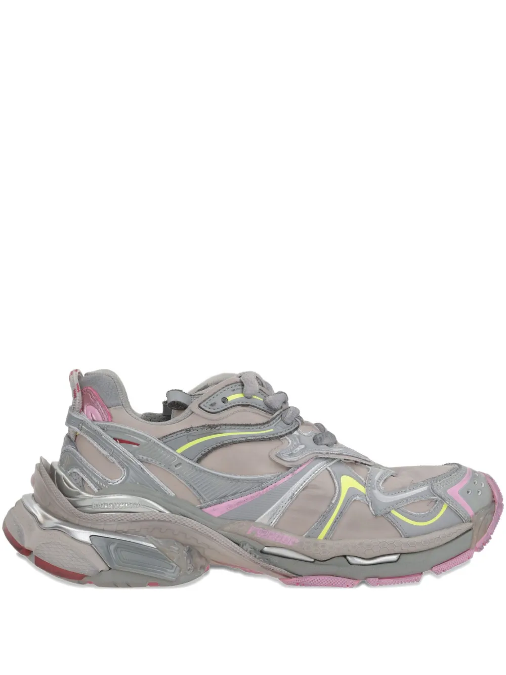 Кроссовки Runner 2.0 со шнуровкой и вставками BALENCIAGA, серый