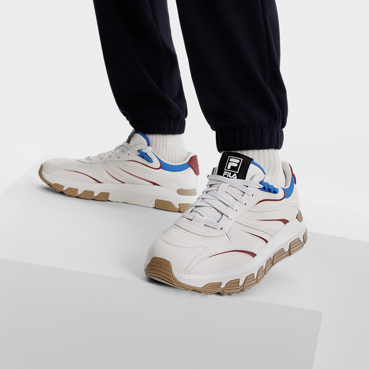 FILA Кроссовки мужские Avant Garde Collection Abrasion Resistant Low top белые красные — фото 4