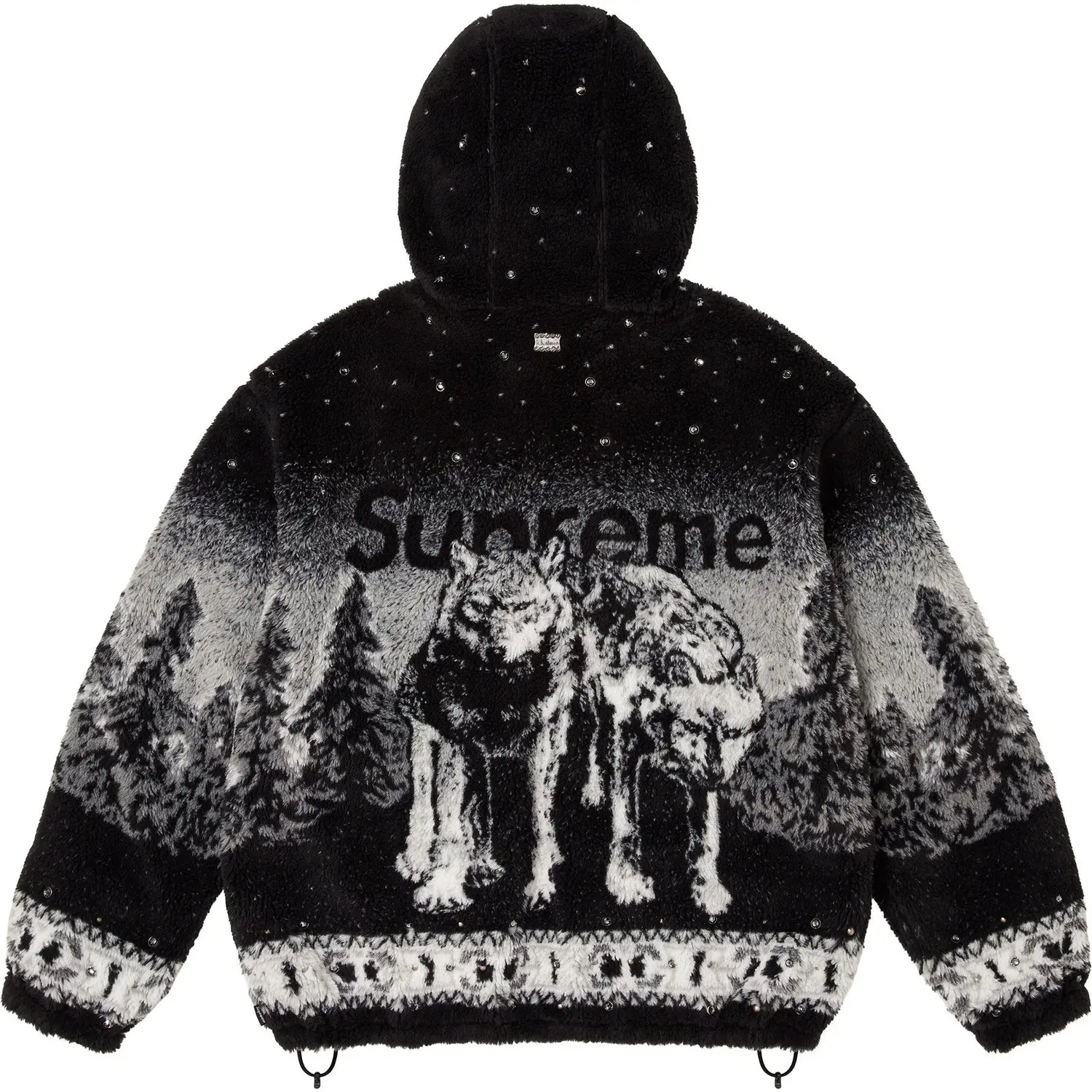 Двусторонняя флисовая куртка с капюшоном x Bb Simon FW25 НЕДЕЛЯ 15, унисекс Supreme, коричневый/коричневый — фото 2