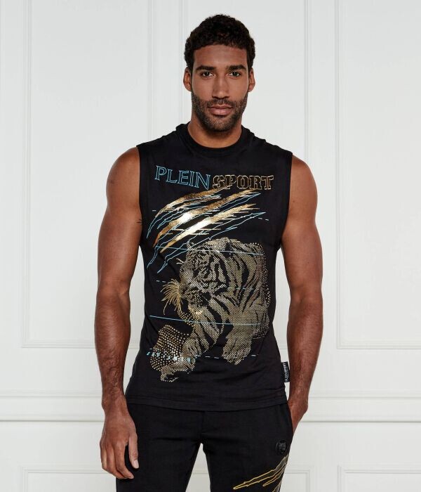 

Майка Plein Sport Lamina Tiger Regular Fit, черный