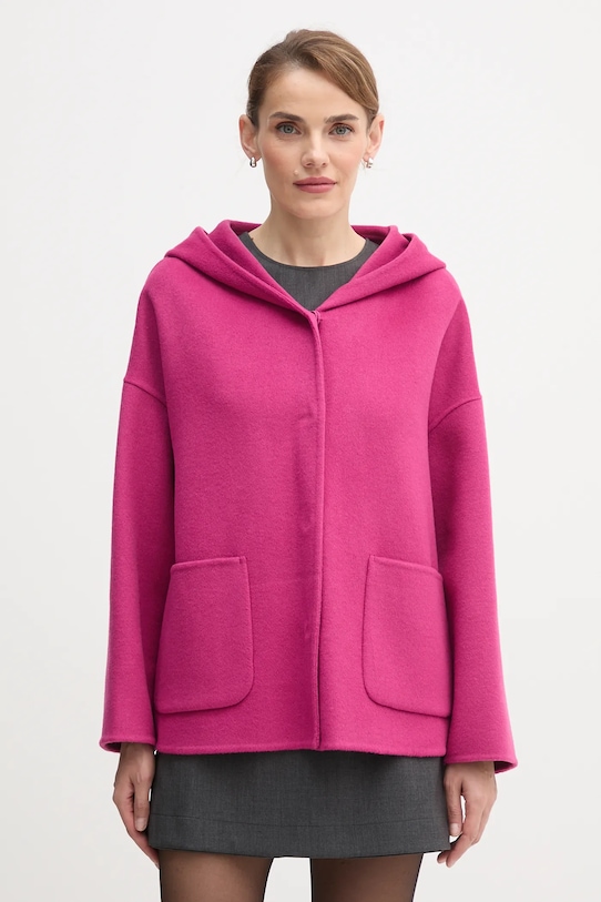 

Пальто с шерстью United Colors Of Benetton, розовый