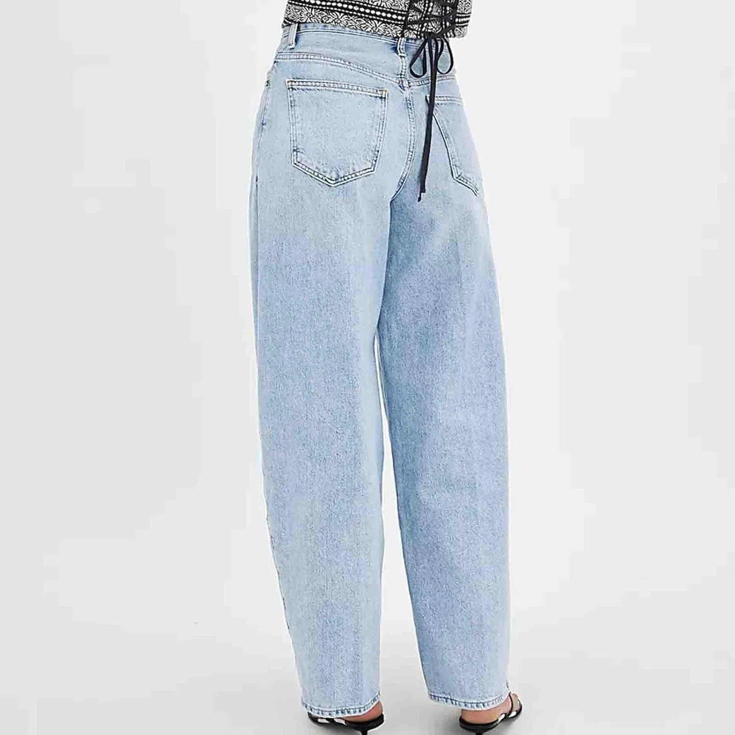 Джинсы для женщин Y2k Baggy Wide Leg High Waist — фото 3