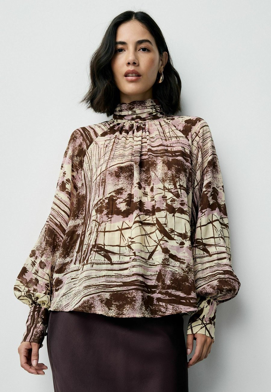 

Блуза Next LONG SLEEVE , Ecru Pink Brown Abstract Print/Beige