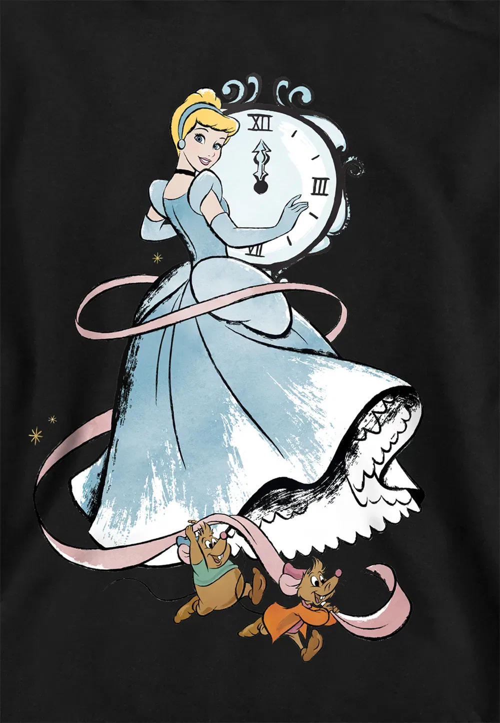Детский худи Cinderella Clock Strikes Twelve Disney, черный — фото 2