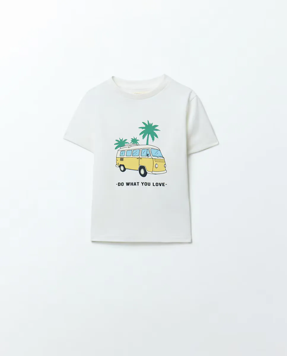 

Футболка с базовым принтом Sfera, желтый