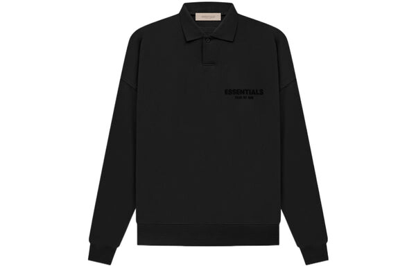 Рубашка ss22 long sleeve polo shirt 'stretch limo' Fear Of God Essentials, черный — фото 2