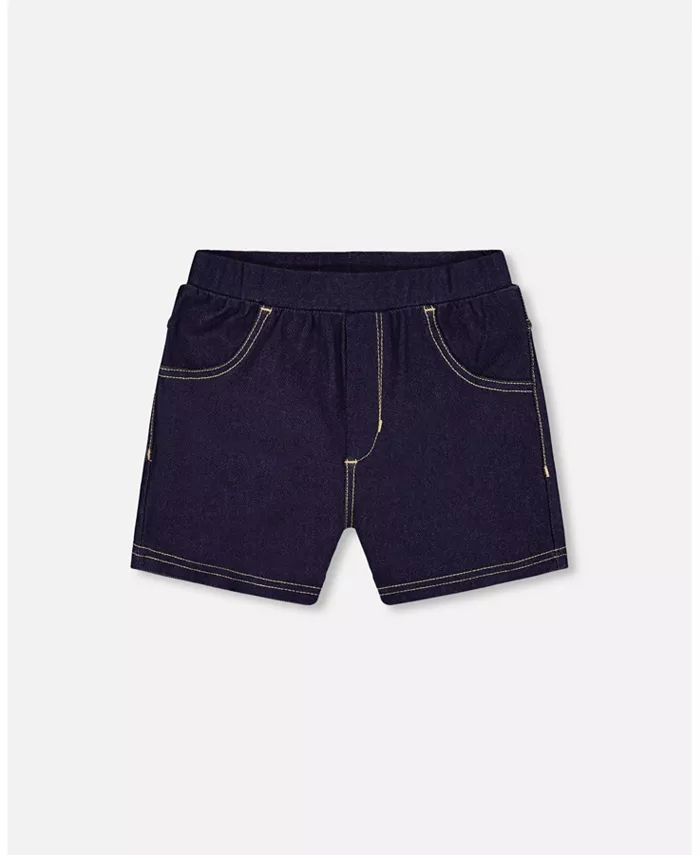 

Джинсовые шорты-джоггеры для девочек Dark Denim Blue - Toddler|Child Deux par Deux, синий