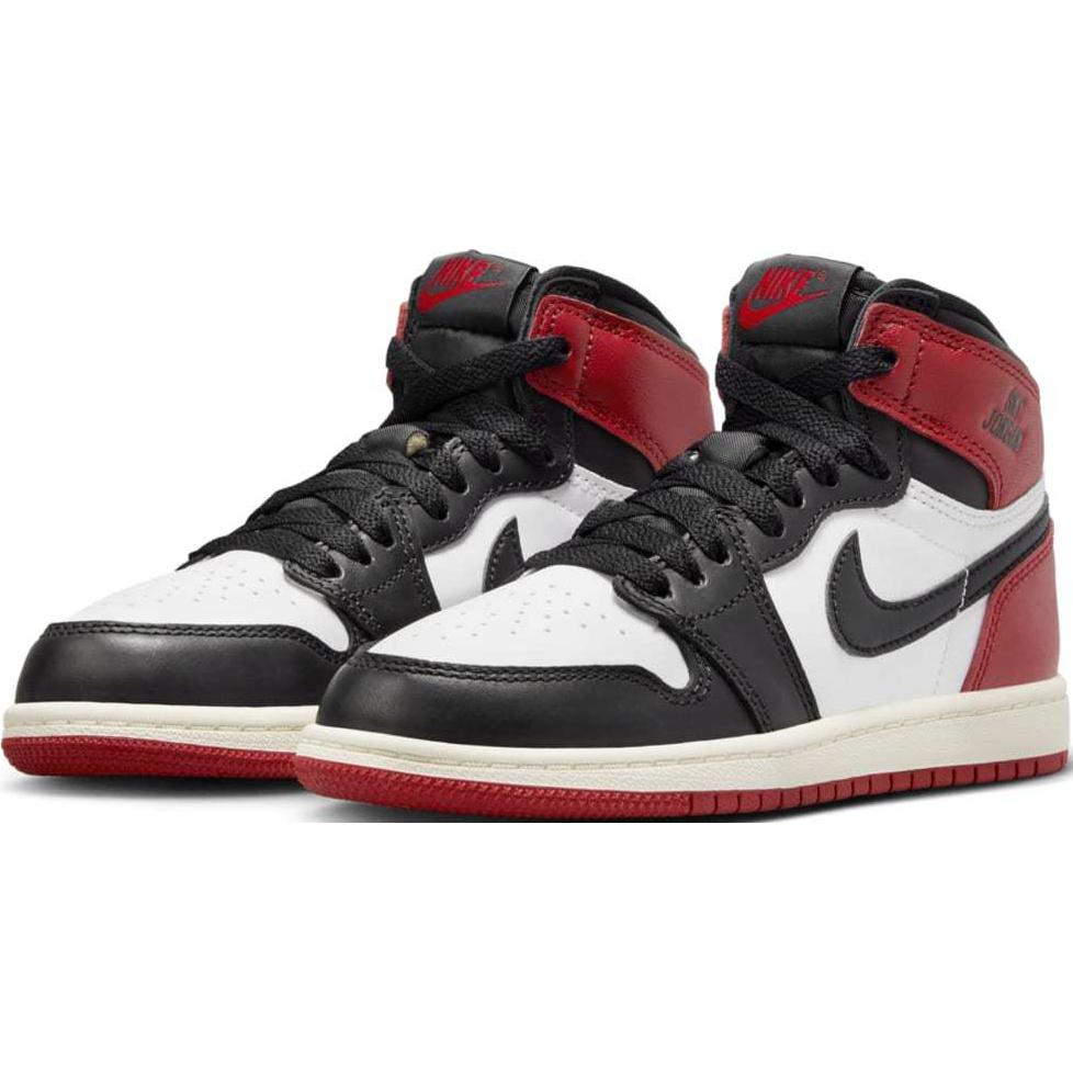 Jordan Износостойкие баскетбольные кроссовки High Top Black/White/Red Kids' — фото 4