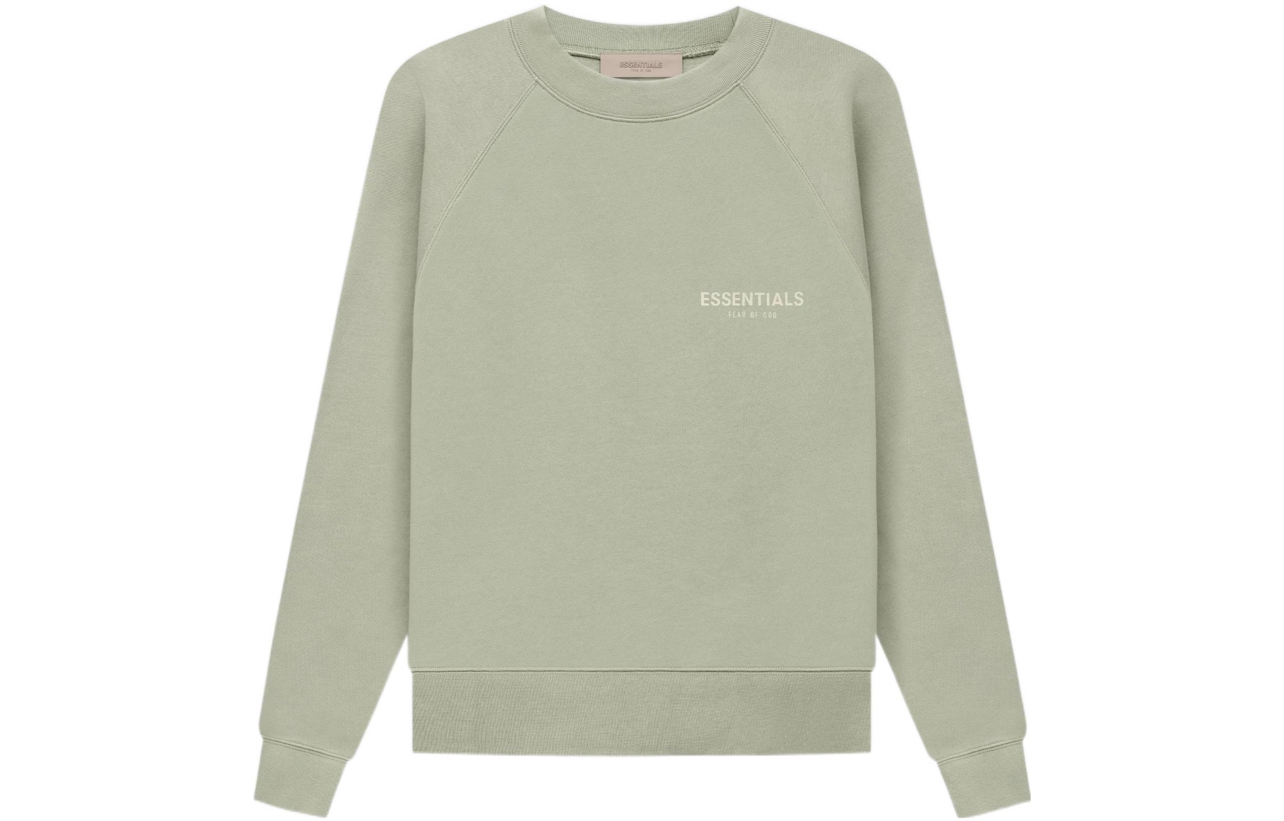 Классический свитшот с круглым вырезом Fear Of God Essentials, серый/зеленый — фото 3