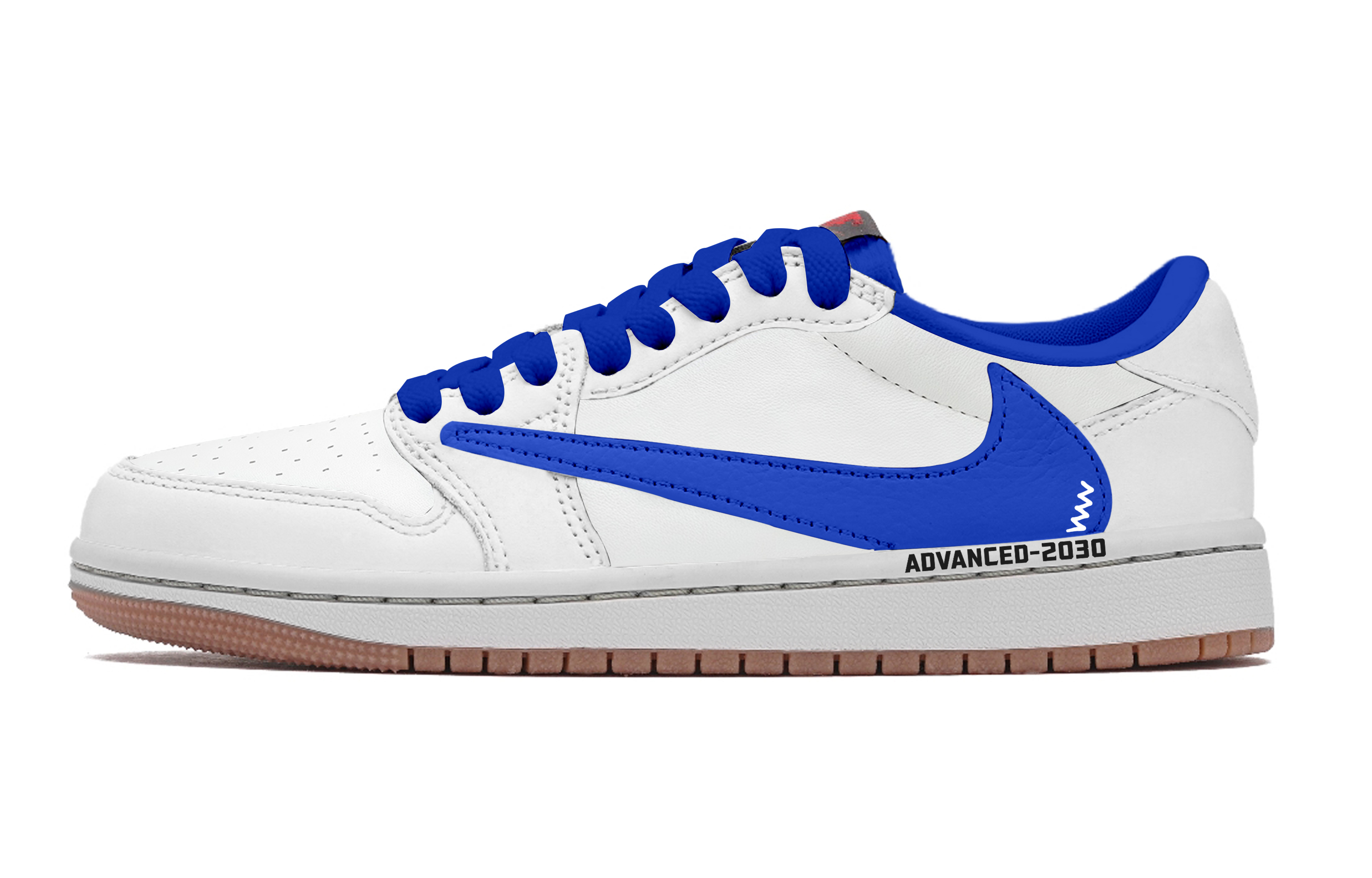 

Jordan Кроссовки Travis Scott X Air 1 Vintage Basketball Unisex Low top White/Blue