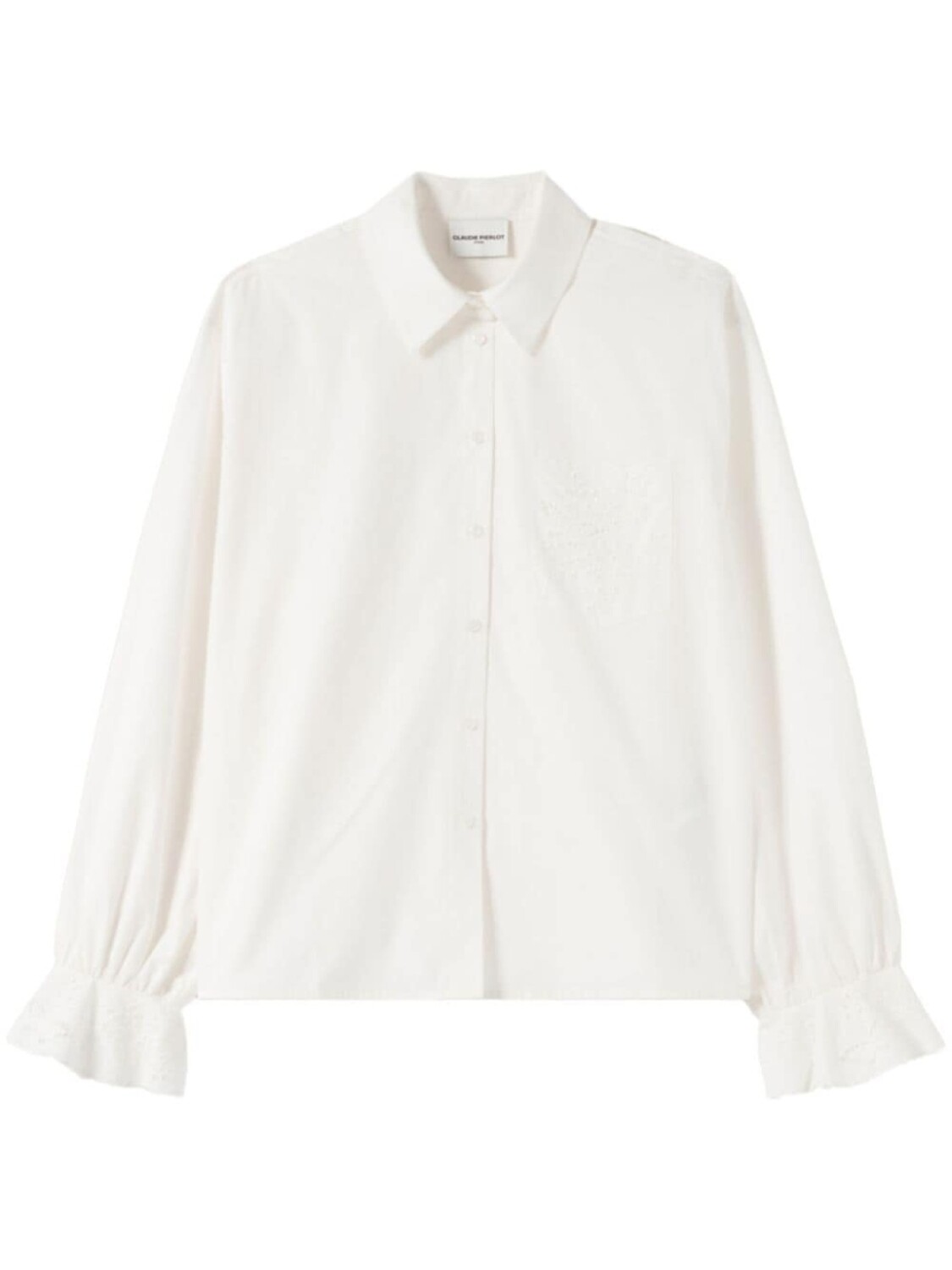 

Claudie Pierlot рубашка с вышивкой англез, белый