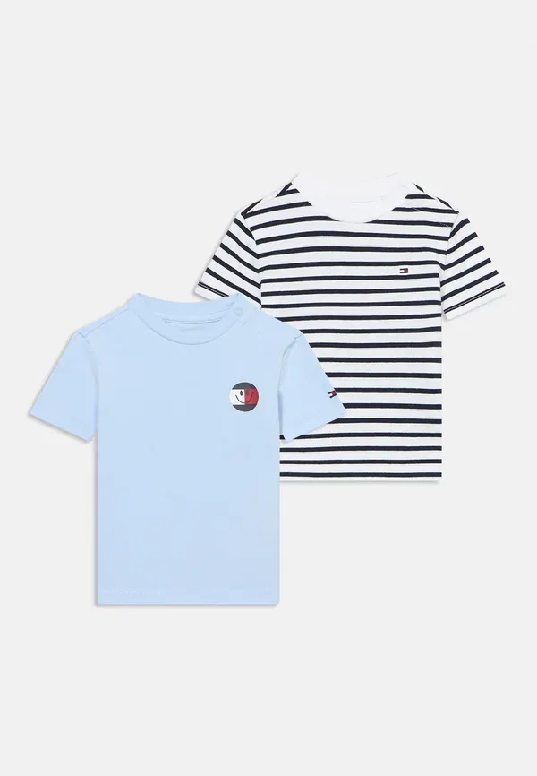 Футболка Tommy Hilfiger 2 Pack Back Smiley Logo Jersey T-Shirts Print, нежно-голубой