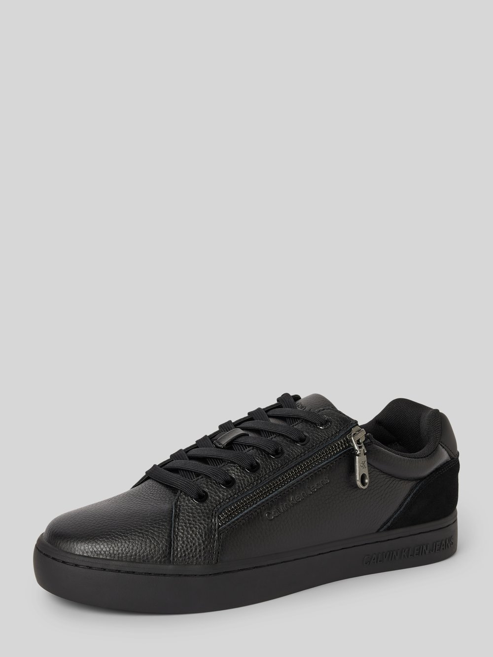 

Кожаные кроссовки на молнии, модель «CLASSIC CUPSOLE» Calvin Klein Jeans, черный